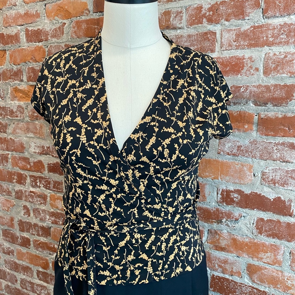 Nine West wrap around blouse